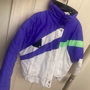 NWT Vintage Inside Edge Puffy Ski Jacket 90's 80's Neon Colorblock